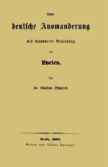 Cover of Ueber Deutsche Auswanderung Mit Besonderer Beziehung Auf Lycien