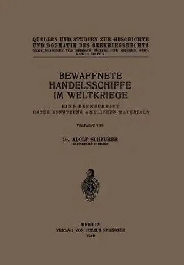 Cover of Bewaffnete Handelsschiffe Im Weltkriege