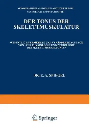 Cover of Der Tonus Der Skelettmuskulatur