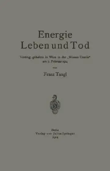 Cover of Energie Leben Und Tod