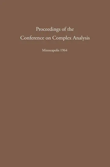 Cover of Proceedings of the Conference on Complex Analysis