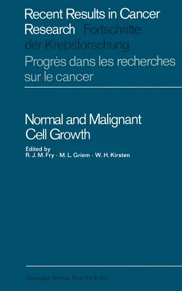 Cover of Normal and Malignant Cell Growth