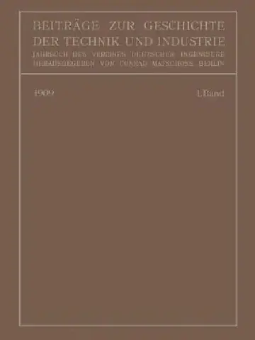 Cover of Beiträge Zur Geschichte Der Technik Und Industrie
