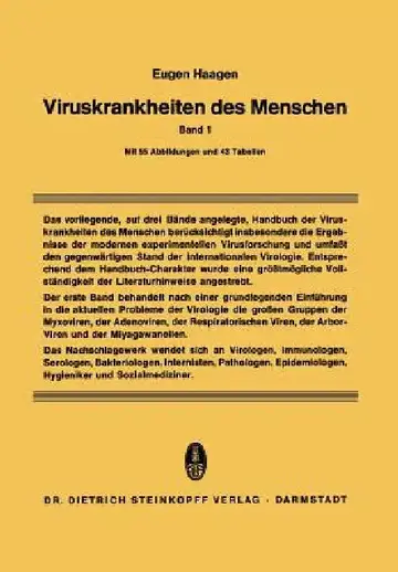 Cover of Viruskrankheiten Des Menschen