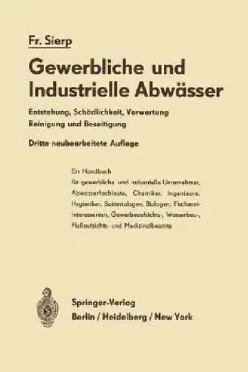 Cover of Die Gewerblichen Und Industriellen Abwässer