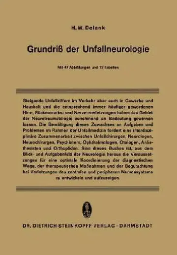 Cover of Grundriß Der Unfallneurologie