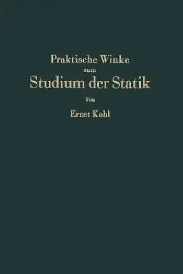 Cover of Praktische Winke Zum Studium Der Statik