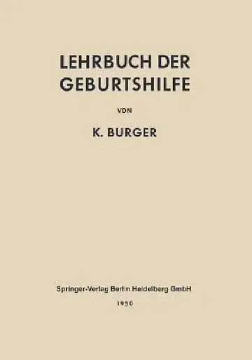 Cover of Lehrbuch Der Geburtshilfe