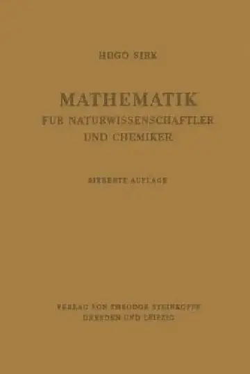 Cover of Mathematik Für Naturwissenschaftler Und Chemiker