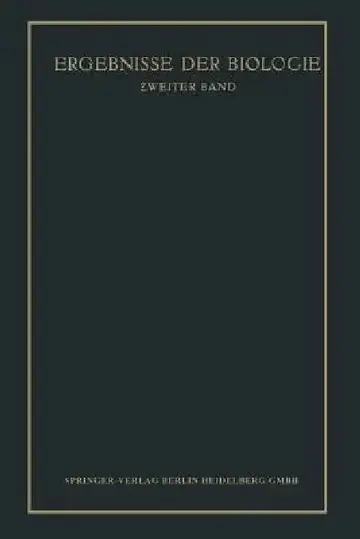 Cover of Ergebnisse Der Biologie