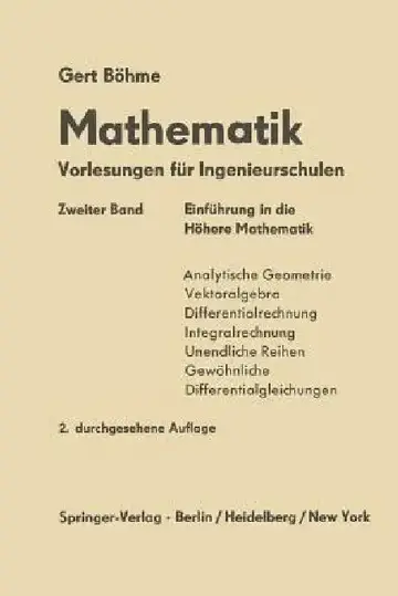 Cover of Einfürung in Die Höhere Mathematik