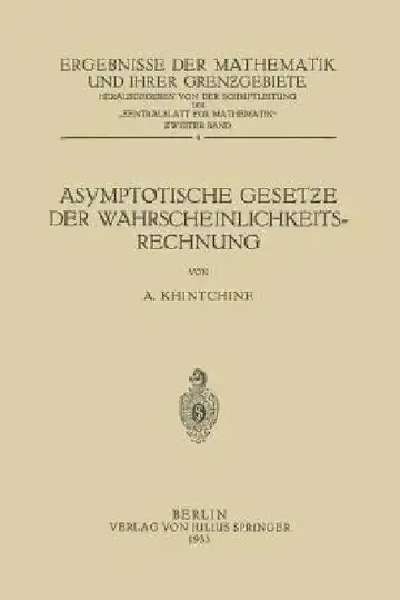 Cover of Asymptotische Gesetƶe Der Wahrscheinlichkeitsrechnung