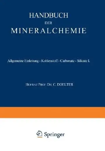 Cover of Allgemeine Einleitung -- Kohlenstoff -- Carbonate -- Silicate I