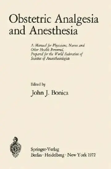 Cover of Obstetric Analgesia and Anesthesia