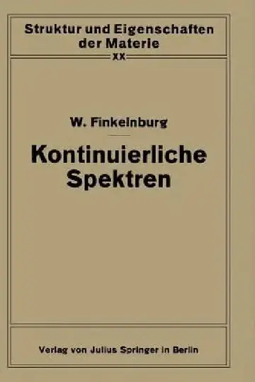 Cover of Kontinuierliche Spektren