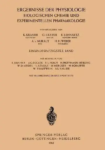 Cover of Ergebnisse Der Physiologie Biologischen Chemie Und Experimentellen Pharmakologie