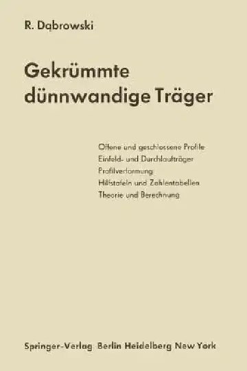 Cover of Gekrümmte Dünnwandige Träger