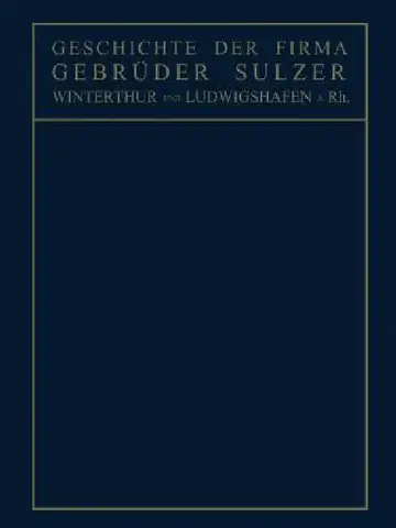 Cover of Geschichte Der Firma Gebrüder Sulzer