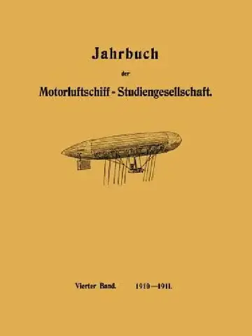 Cover of Jahrbuch Der Motorluftschiff-Studiengesellschaft