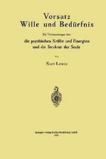 Cover of Vorsatz Wille Und Bedürfnis