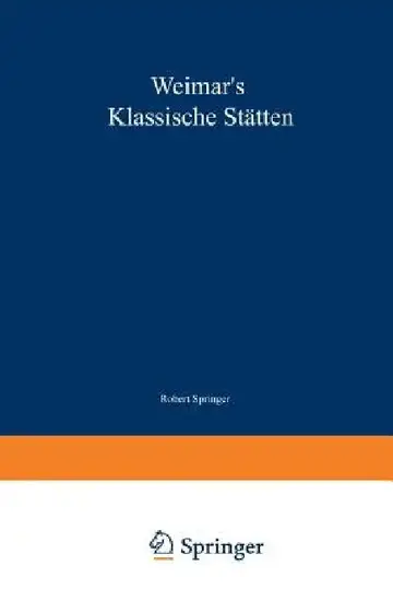 Cover of Weimar's Klassische Stätten
