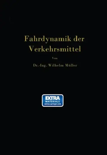 Cover of Die Fahrdynamik Der Verkehrsmittel