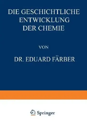Cover of Die Geschichtliche Entwicklung Der Chemie