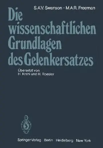Cover of Die Wissenschaftlichen Grundlagen Des Gelenkersatzes
