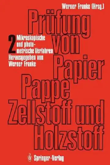 Cover of Prüfung Von Papier, Pappe, Zellstoff Und Holzstoff