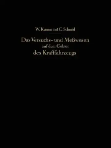 Cover of Das Versuchs- Und Meßwesen Auf Dem Gebiet Des Kraftfahrzeugs