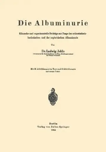 Cover of Die Albuminurie