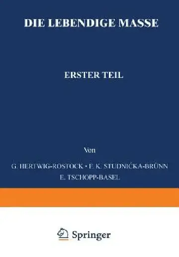 Cover of Die Lebendige Masse