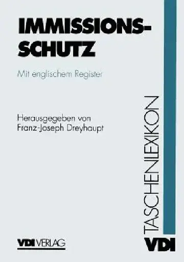 Cover of VDI-Taschenlexikon Immissionsschutz