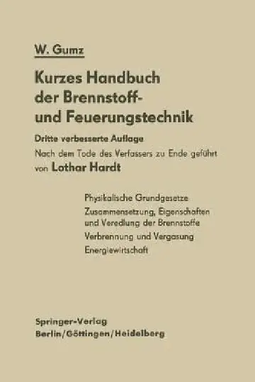 Cover of Kurzes Handbuch Der Brennstoff- Und Feuerungstechnik