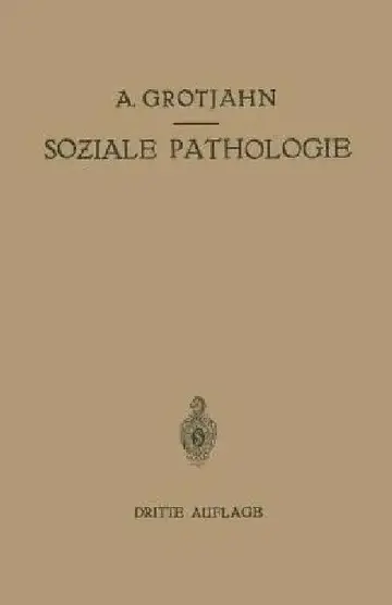 Cover of Soziale Pathologie