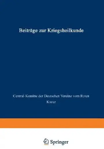 Cover of Beiträge Zur Kriegsheilkunde