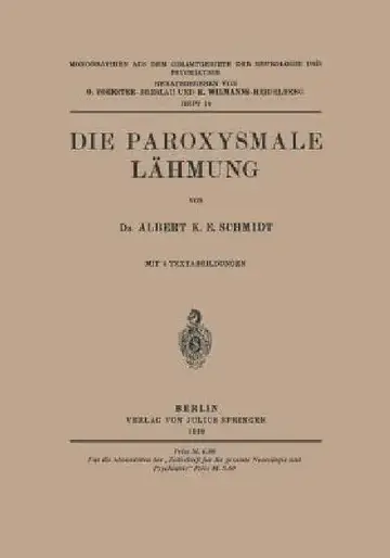 Cover of Die Paroxysmale Lähmung