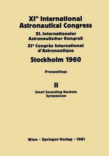 Cover of XIth International Astronautical Congress Stockholm 1960
