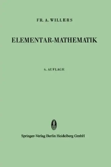 Cover of Elementar-Mathematik