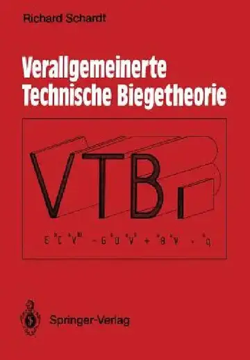 Cover of Verallgemeinerte Technische Biegetheorie
