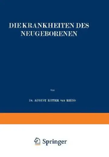 Cover of Die Krankheiten Des Neugeborenen