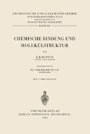 Cover of Chemische Bindung Und Molekülstruktur