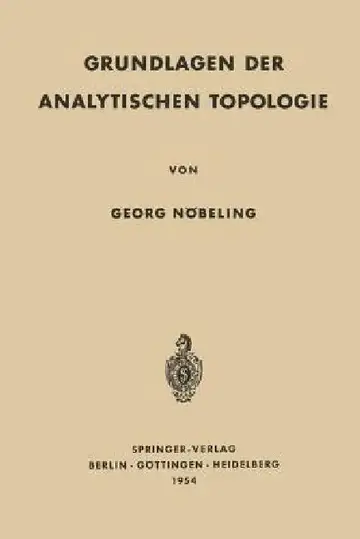 Cover of Grundlagen Der Analytischen Topologie