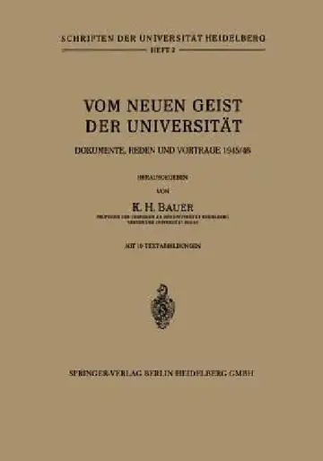 Cover of Vom Neuen Geist Der Universität