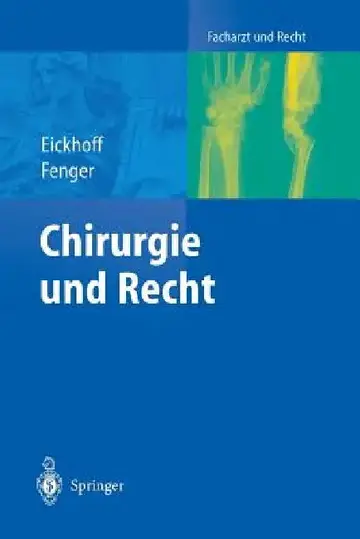 Cover of Chirurgie Und Recht