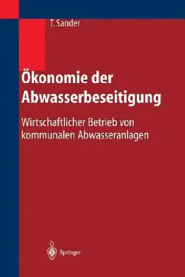 Cover of Ökonomie Der Abwasserbeseitigung