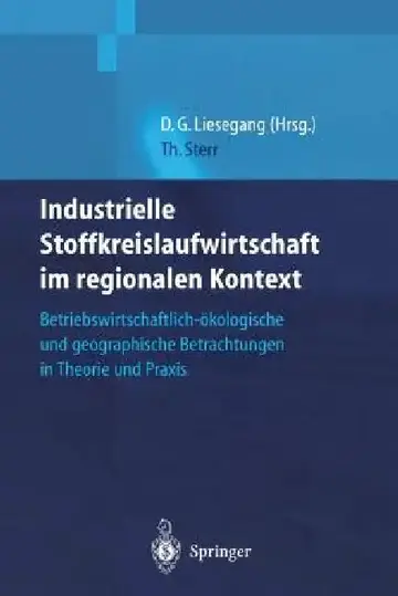 Cover of Industrielle Stoffkreislaufwirtschaft Im Regionalen Kontext