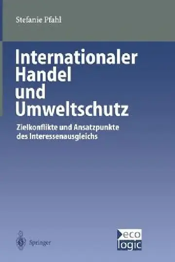 Cover of Internationaler Handel Und Umweltschutz