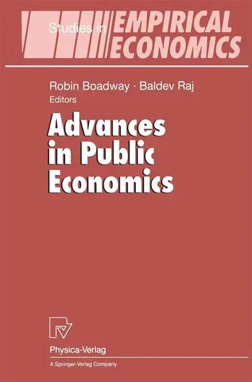 Cover of Advances in Public Economics