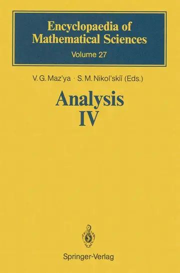 Cover of Analysis IV